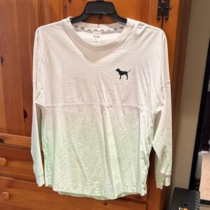 PINK Victoria's Secret White Long Sleeve Tee
